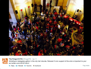 City Hall Rotunda from above, ArtsDay 2014